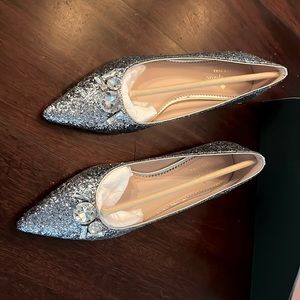 Kate Spade Glitz Flats - Silver